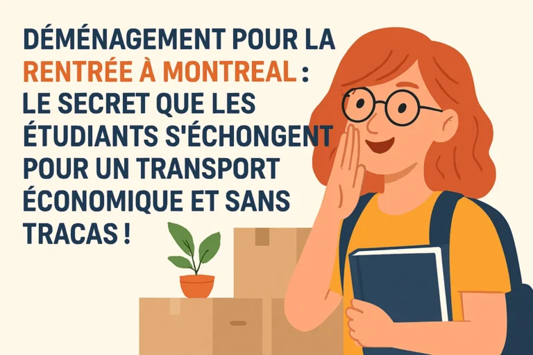 Déménagement pour la rentrée à Montréal